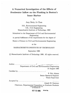 A  Numerical  Investigation  of  the ... Freshwater  Inflow  on  the  Flushing ... Inner Harbor