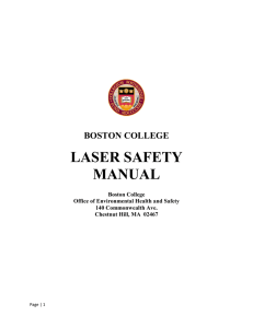 LASER SAFETY MANUAL  BOSTON COLLEGE