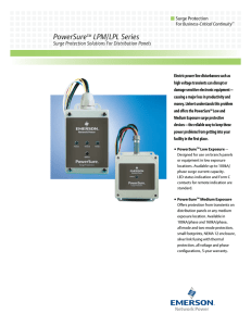 PowerSure LPM/LPL Series Surge Protection Solutions For Distribution Panels Surge Protection