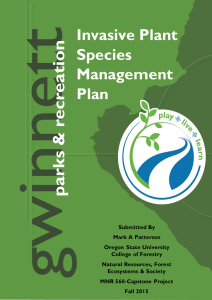 Invasive Plant Species Management Plan