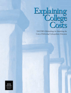 NACUBO’s Methodology for Identifying the Costs of Delivering Undergraduate Education