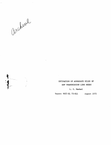 ESTIMATION OF AGGREGATE MILES  OF EHV TRANSMISSION LINE NEEDS