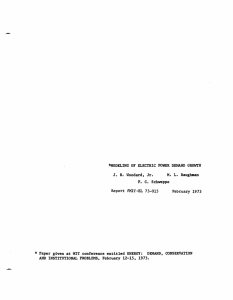 J. B. Woodard,  Jr. M. L. Baughman Report #MIT-EL 73-015 February 1973