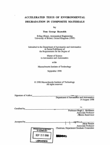 ACCELERATED  TESTS  OF  ENVIRONMENTAL IN MATERIALS by