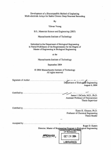 Development of a Biocompatible Method of Implanting