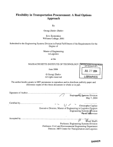 Flexibility  in Transportation Procurement: A  Real  Options Approach