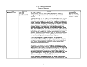 TFAH Liability Protections Relevant Statutes  Alabama (AL)