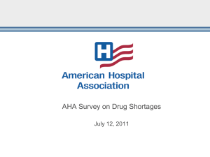 AHA Survey on Drug Shortages July 12, 2011