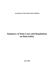 Summary of State Laws and Regulations on Dam Safety July 2000