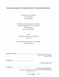 Molecular Recognition  Through Rational and Combinatorial Synthesis