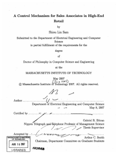 by A  Control  Mechanism  for Sales  Associates ... Retail Shiou  Lin  Sam