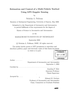 Estimation  and  Control  of  a ... Using  GPS  Doppler  Sensing A.