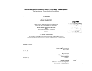 Revitalizing and  Reinventing  of the  Diminishing Public... The Namdaemun  Market District in Seoul,  Korea