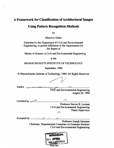 A Framework for Classification  of Architectural Images