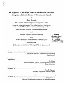 An  Approach  to  Solving  Constraint ... Using  Asynchronous  Teams  of  Autonomous ...