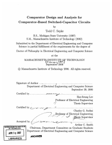 Comparator Design  and  Analysis  for