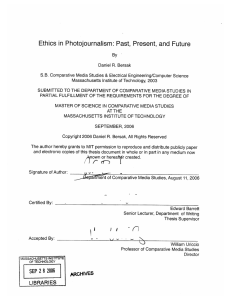 Ethics in Photojournalism:  Past,  Present,  and ...