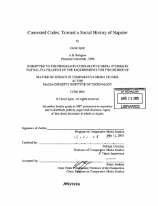 Contested Codes: Toward a Social History of Napster