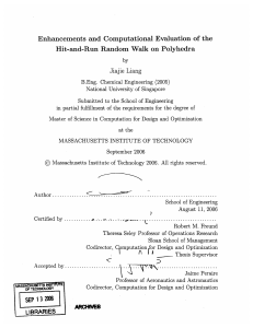 Enhancements  and  Computational  Evaluation  of ... Hit-and-Run  Random  Walk  on  Polyhedra