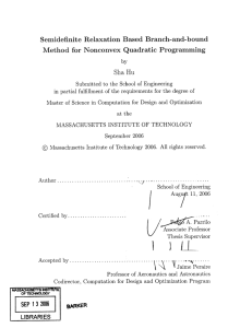 Semidefinite  Relaxation  Based  Branch-and-bound Sha  Hu