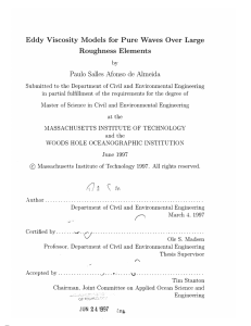 Eddy  Viscosity  Models  for  Pure Waves ... Roughness  Elements