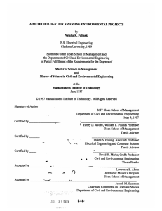 A  METHODOLOGY  FOR ASSESSING  ENVIRONMENTAL  PROJECTS by