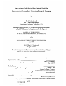 An Analysis  of a  Diffusive-Flux-Limited  Model ... Groundwater Cleanup Rate Estimation Using  Air Sparging