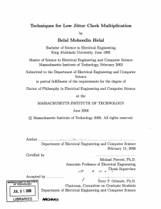 Techniques  for  Low  Jitter Clock  Multiplication