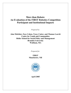 More than Robots: An Evaluation of the FIRST Robotics Competition