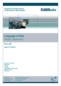 Language of Risk PROJECT DEFINITIONS Integrated Flood Risk Analysis and Management Methodologies