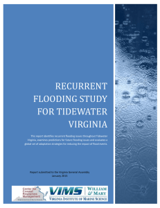 RECURRENT FLOODING STUDY FOR TIDEWATER VIRGINIA