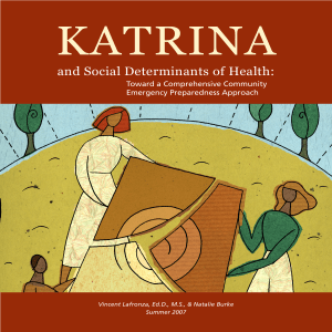 Katrina and Social Determinants of Health: Toward a Comprehensive Community Emergency Preparedness Approach
