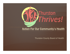 Action For Our Community’s Health Thurston County Board of Health
