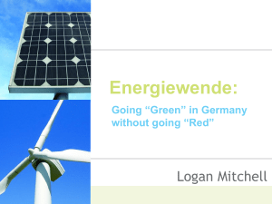 Energiewende: Logan Mitchell  Going “Green” in Germany