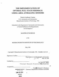 THE IMPLEMENTATION  OF OPTIMAL FULL  STATE  FEEDBACK