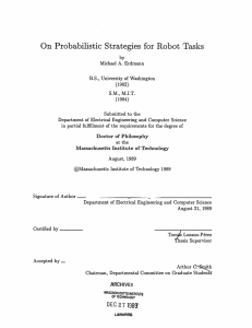 On Probabilistic Strategies for Robot Tasks