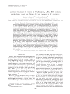 Carbon dynamics of forests in Washington, USA: 21st century