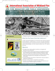 International Association of Wildland Fire Beyond Fire Behavior and Fuels: