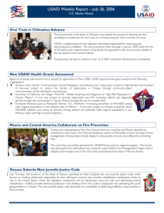 USAID Weekly Report --- July 26, 2006 U.S. Mission Mexico