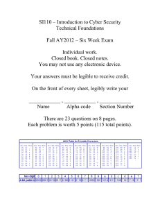 SI110 – Introduction to Cyber Security Technical Foundations