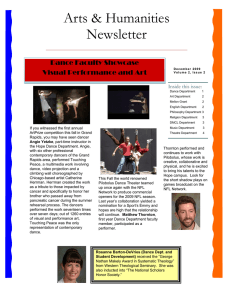 Arts &amp; Humanities Newsletter Dance Faculty Showcase Visual Performance and Art