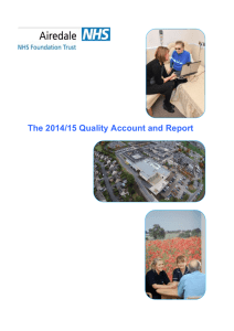 The 2014/15 Quality Account and Report
