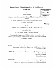 Image  Sense  Disambiguation: A  Multimodal Approach Kate  Saenko LIBRA