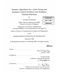 Iterative  Algorithms  for  a  Joint ... Inventory  Control  Problem  with  Nonlinear