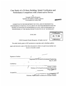 Case  Study  of a 39-Story  Building: ... Performance  Comparison with  a Semi-active  Device