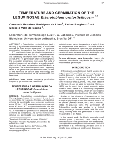 TEMPERATURE AND GERMINATION OF THE LEGUMINOSAE Enterolobium contortisiliquum