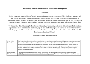 Harnessing the Data Revolution for Sustainable Development  15 July 2015