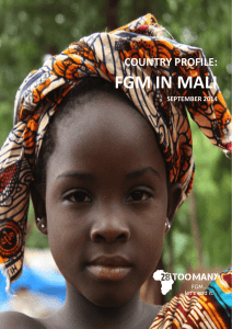 FGM IN MALI COUNTRY PROFILE: SEPTEMBER 2014