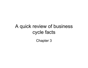 A quick review of business cycle facts Chapter 3