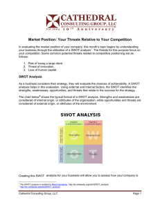 Market Position: Your Threats Relative to Your Competition